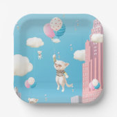 バオバオ：空へと向かう子猫のバルーン・ファンタジー ペーパープレート (正面)
