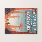 バオバブスマダガスカルアートヴィンテージ ジグソーパズル (横)