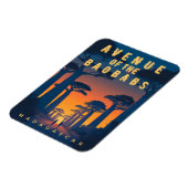 バオバブスマダガスカル通り – アフリカレトロ マグネット (左側)