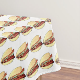 バオバンポークベリーロータスブンフード中国のプリント テーブルクロス