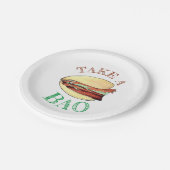 バオポークベリーパンお祝いおめでとう ペーパープレート (アングル)