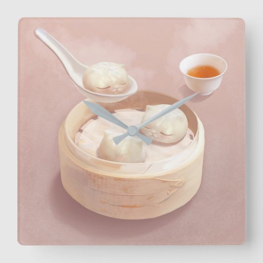 バオ スクエア壁時計 (正面)