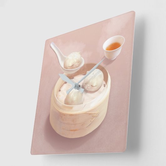 バオ スクエア壁時計 (傾斜)