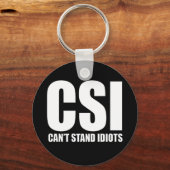 バカが我慢できない。おもしろいデザイン。 キーホルダー (正面)