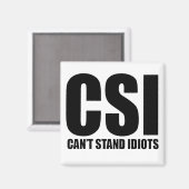 バカが我慢できない。軽おもしろい々に マグネット (正面/裏面)