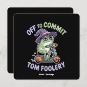 バカげたことをするカエルの面白いミーム 招待状 (正面/裏面)