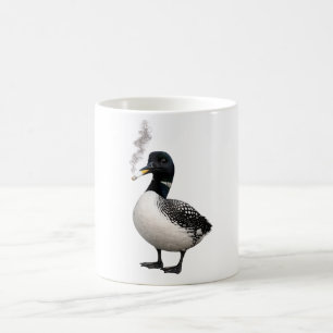 バカっぽいカナダオオカミ鳥 アカハラアオアカイツブメクラウグイス Smoking meme コーヒーマグカップ