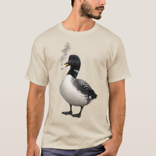 バカっぽいカナダオオカミ鳥 アカハラアオアカイツブメクラウグイス Smoking meme Tシャツ