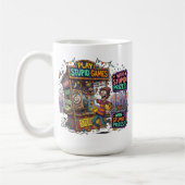 バカなゲームをすればバカな賞品 コーヒーマグカップ (左)