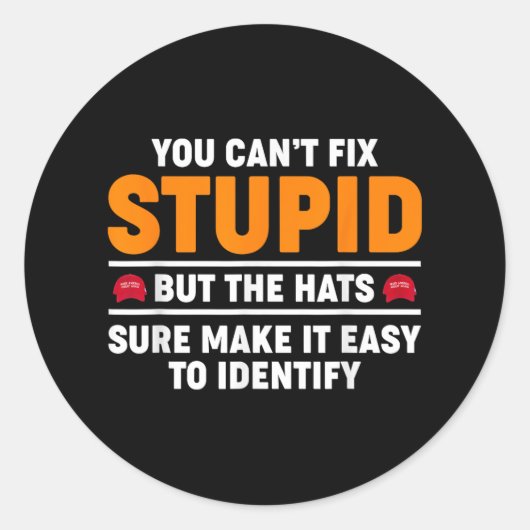 バカな事は直せないが帽子は確かに簡単 ラウンドシール (正面)