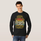 バカな人に隠れている猫の声 Tシャツ (正面フル)