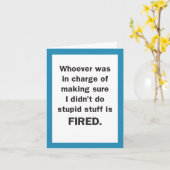 バカな物でおもしろいす カード (黄色い花)