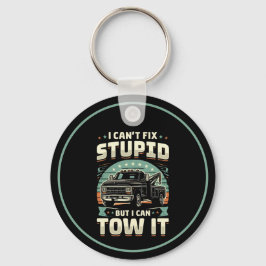 バカは直せないがトラック運転手を引っ張る キーホルダー