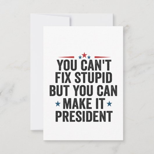 バカは直せないが社長になれるんだ サンキューカード (正面)