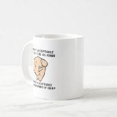バカを指摘する面白いマグカップ コーヒーマグカップ (正面左)