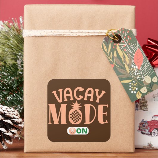 バカイモードオンおもしろいホリデー スクエアシール (クリスマス)