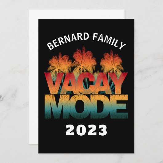 バカイモードファミリーバケーション 招待状 (正面/裏面)