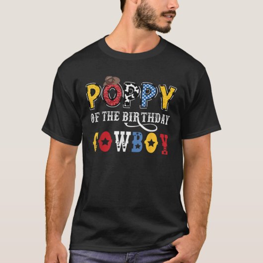 バカウボーイの誕生日のポピー 西部ロデオ ポピー Tシャツ (正面)