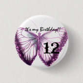 バカスタマイズイチボタン私の誕生日 缶バッジ (正面)