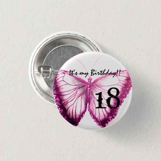 バカスタマイズイチボタン私の誕生日 缶バッジ (正面&裏面)