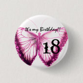 バカスタマイズイチボタン私の誕生日 缶バッジ (正面)