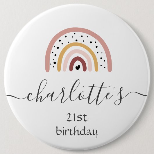 バカスタマイズッジ – レインボーサーモン 缶バッジ (正面)