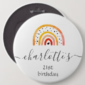 バカスタマイズッジ – レインボーブラッドオレンジ 缶バッジ (正面&裏面)