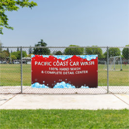 バカスタマイズブリー赤い洗車事業 横断幕