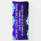 バカスタマイズブリー青い洗車事業 横断幕 (縦)