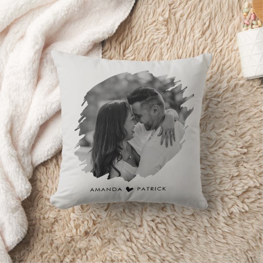 バカスタマイズレンティンの日の写真モダンカップル クッション (ブランケット)