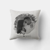 バカスタマイズレンティンの日の写真モダンカップル クッション (裏面)