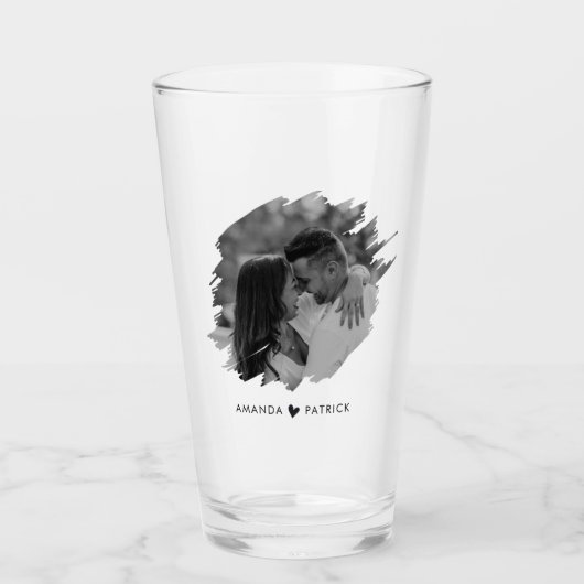 バカスタマイズレンティンの日の写真モダンカップル タンブラーグラス (正面)