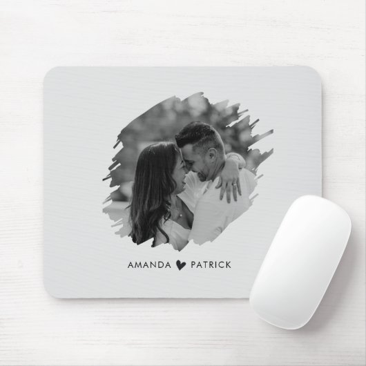 バカスタマイズレンティンの日の写真モダンカップル マウスパッド (マウス)