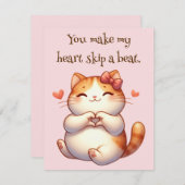 バカスタマイズレンティンズデイキャットをテーマにした シーズンカード (正面/裏面)