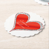 バカスタマイズンタインのコースターハート ペーパーコースター (アングル)
