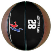 バカスタムスケットボール（黒と白）: バスケットボール (縦)