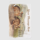 バカスタムックマンハレラビットキャンピングデコギフト ゴルフタオル (正面)