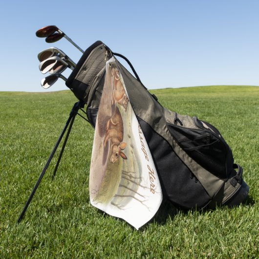 バカスタムックマンハレラビットキャンピングデコギフト ゴルフタオル (グリーン)