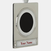 バカスタムナーオーナメント-銀めっき シルバープレートバナーオーナメント (右)