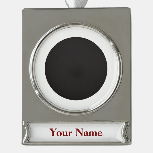 バカスタムナーオーナメント-銀めっき シルバープレートバナーオーナメント (正面)