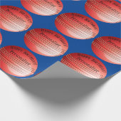 バカスタムラークリケットボールネームハッピーバースデー ラッピングペーパー (角)