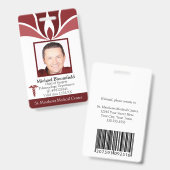 ·バカスタムーガンディ病院従業員医療ID バッジ (正面＆裏面)