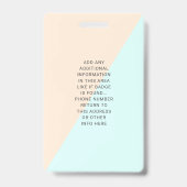 バカスタムーコードロゴ社員名写真病院 バッジ (裏面)