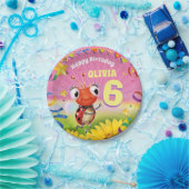 バカスタムースデーパーティープレートガール2歳 ペーパープレート (パーティー)