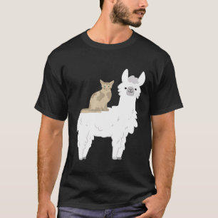 バカバカ猫ライディングラマアルパカ動物愛好家ル Tシャツ