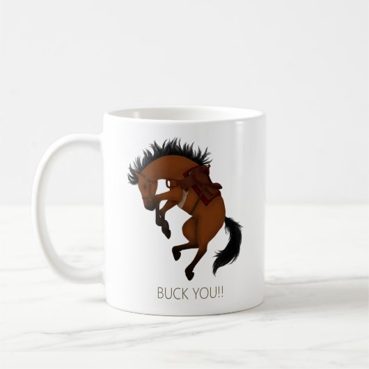 バカヤロー!面白いバイヤー馬 コーヒーマグカップ (左)