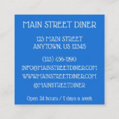 バカラオプエルトリカイジーヌ塩タラ魚シチュー スクエア名刺 (裏面)