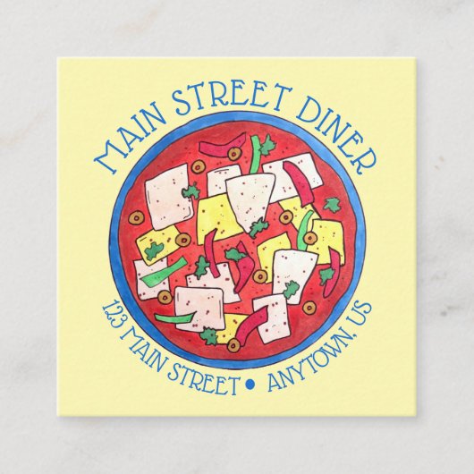 バカラオプエルトリカイジーヌ塩タラ魚シチュー スクエア名刺 (正面)