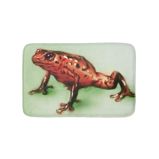 バカラフルス図解入りの、写真付きのマット – カエル バスマット (正面)