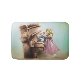 バカラフルス図解入りの、写真付きのマット – ピアノガール バスマット